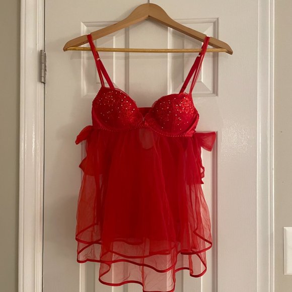 Victoria's Secret Red Lingerie Top - Picture 2 of 5